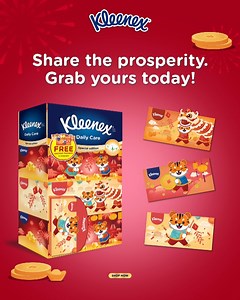 Let's celebrate 2022 with a ROAR and always remember to keep clean and stay safe with Kleenex Facial Tissue! Get your FREE Kleenex Ang Pao Packets NOW! We wish everyone Gong Xi Fa Chai in advance! | Kleenex Malaysia