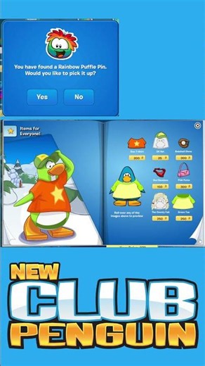 New Club Penguin: New Pin! Rainbow Puffle Pin