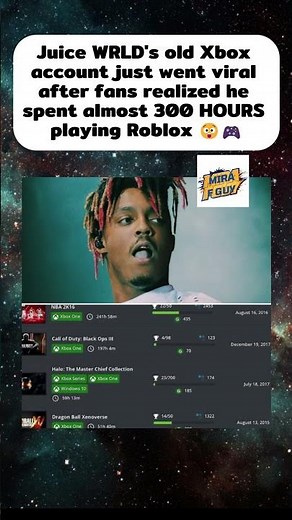 Juice WRLD Had 297 HOURS on ROBLOX! His Old Xbox Account Just Went Viral 😲🎮 #viral #trending #rap