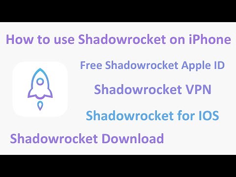 How to use Shadowrocket on iPhone iPad IOS devices to connect VPN | Free Shadowrocket Apple ID