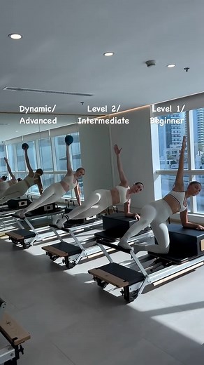 11 Pilates Dubai on Instagram: "One exercise, three levels! 🔥 We embrace all levels at our studio - come as you are and grow with us 🤍"