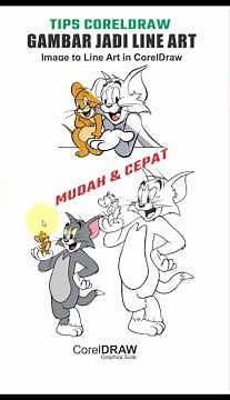 Desain Gambar Jadi Line Art - Create Image to Line Art in Coreldraw