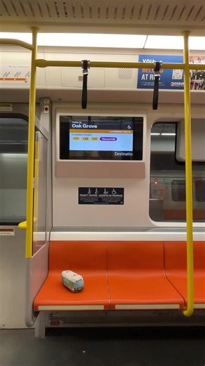 Green Line Plushy rides the Orange Line | Train Ride