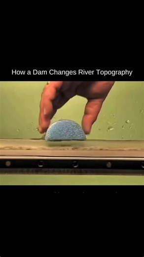 technologys on Instagram: "A dam blocks the natural flow of a river, causing water to collect and form a reservoir. This flooding changes the river's original shape and the surrounding landforms. Downstream, reduced water flow can narrow the river, alter sediment deposition, and reshape the landscape, leading to long-term changes in the river's natural topography."