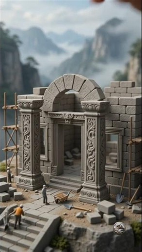 Miniature DIY Vampire Castle Construction Timelapse#construction#timelaps#asmr