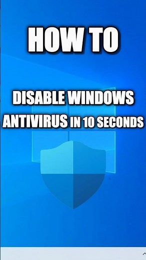 How to Disable Windows Antivirus in 10 Seconds — Windows 10/11 #shorts #trending #windows