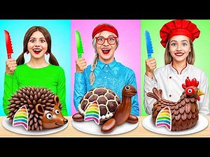 Me vs Grandma Cooking Challenge! Cake Decorating Fantastic Hacks by MEGA GAME