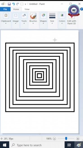 Ms Paint drawing | computer paint drawing easy | #mspaint #shorts