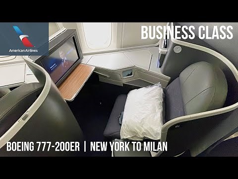 American Airlines Business Class Boeing 777-200ER | New York to Milan