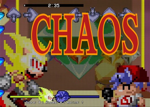 FNF模组 C̵̬̈́H̷̫̔Å̷͉O̶̼͋S̵͓͆ | Vs Sonic.Exe 另一种结局 | 像素