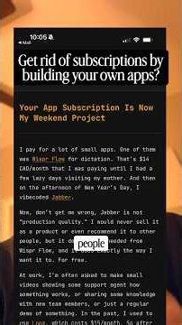 Get rid of subscriptions by building your own apps?