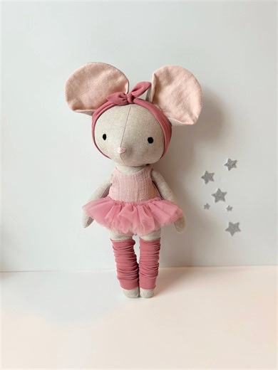 Ballerina Mouse Doll Sewing Pattern: DIY Linen or Cotton Toy and Outfit (digital Download) - Etsy