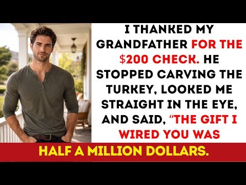 At Dinner, I Thanked My Grandfather For The $200 He Gave Me. He Froze And Looked Me Straight…