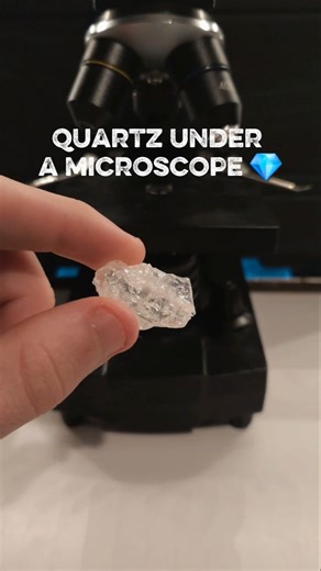 microscopic observation of a piece of quartz #microscope #science #experiment