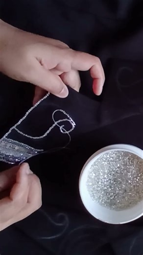 DIY beautiful beads work design. #handbroidery #youtubeshorts #embroiderypatterns #beads work