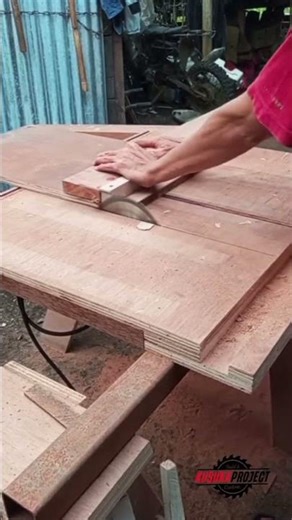 Here’s how I cut perfect angles on the table saw. #Woodworking #TableSaw #Carpentry #KusukaProject