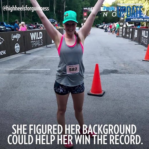 843K views · 8K reactions | This woman ran a marathon in 3-inch...