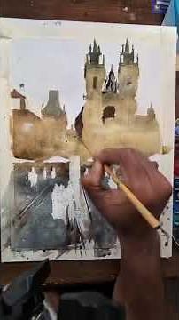 Magical European Cityscape in Watercolor 🏰 | Step-by-Step Urban Sketch