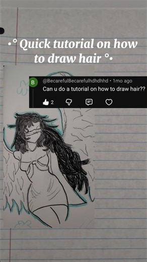 Hair tutorial for artists!! 🙀💓 #wavy #drawing