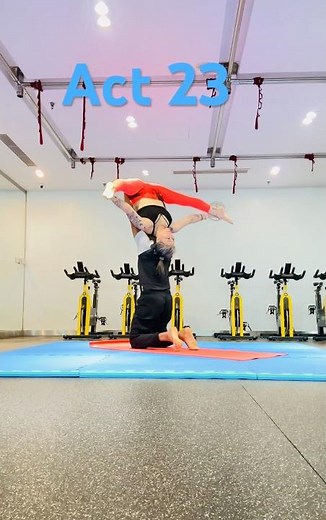Acro Stunts with 2 Person || Acro yoga tutorial || #acroyoga #acrobatics #acroyogapose23