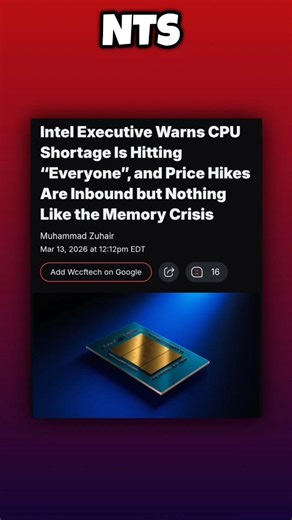 #intel Executive warns about #cpu shortage | #gaming #pcbuild #gamingcomputer #pc #amd #intelcpu