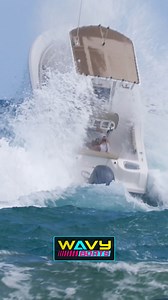 Boat goes vertical at Boca Inlet! Would you take your family out in these conditions? This Captain did not care about the small craft advisory. ➡️ Follow Wavy Boats for more original boat action videos! The largest boat action network across all platforms! #wavyboats #hauloverinlet #hauloverboats #haulover #boats #bocainlet #boyntoninlet #miamiriver #jupiterinlet #roughinlets | BoatsvsHaulover