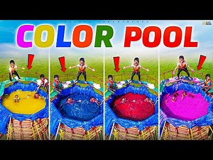 Making Biggest Multi Colour Pool- Holi Special 🔥🔥 Telugu Experiments