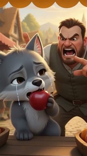 "Small in size, mighty in style!"##BabyWolfBoss #CartoonShorts #Wolf #StylishWolf #GoldenAccessories