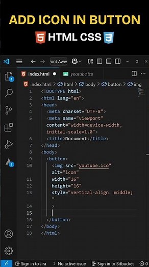 How To Add Icon in Button HTML CSS
