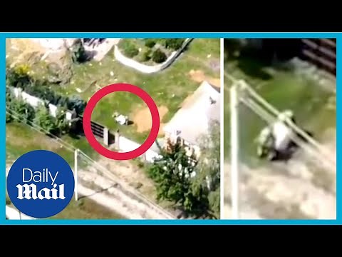 Crazy moment Russian soldiers steal washing machine from Ukraine home