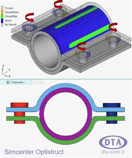 Simcenter Optistruct | Sequential Bolt Pretension