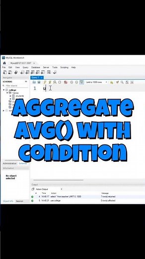 SQL Aggregate Average Function Using With Where Conditions | SQL Tutorial