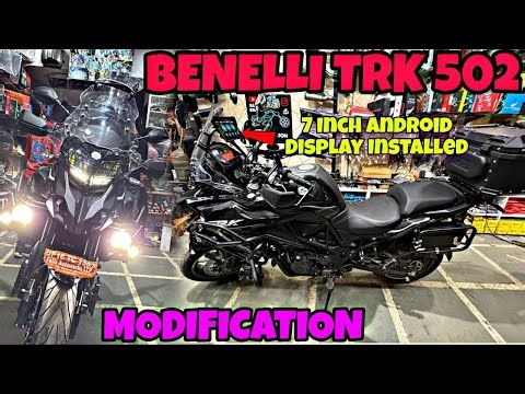 BENELLI TRK 502 Most Loaded Touring Modification | Crash Guard | Maddock Lights | Saddle Stay |