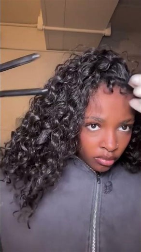 The fullness of this water wave half wig unit was TEA😍#curlymehair #halfwig #hairtok #fypシ #hairtok