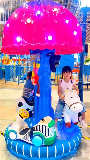 🌈 Main komedi putar sapi mini pohon jamur pink led 🐄❤️ #shortsfeed #shorts #trending