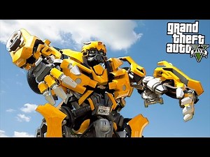 TRANSFORMERS BUMBLEBEE & OPTIMUS PRIME!! (GTA 5 Mods)
