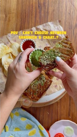 Papdi Chaat Bombay Sandwich | #healthyeating #recipe #easyrecipe #youtubeshorts