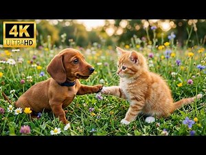 Adorable Baby Animals in 4K 🐾 Relaxing Piano Music in Peaceful Nature Scenes | Stress Relief & Sleep
