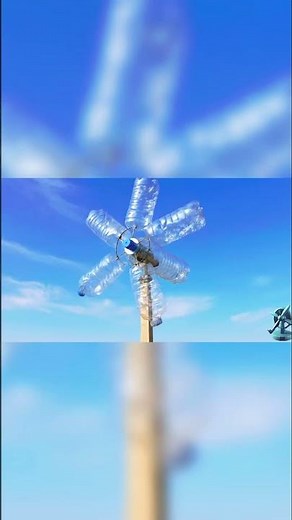 plastic bottles make wind turbine.