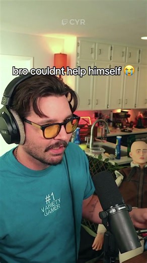 Cyr couldn't resist doing it...