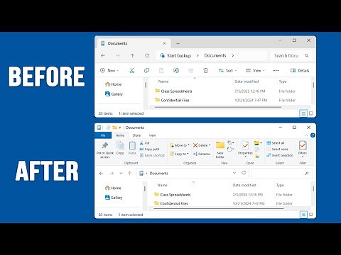 Change the Windows 11 File Explorer Navigation Bar to the Classic UI or Windows 10 Ribbon Interface
