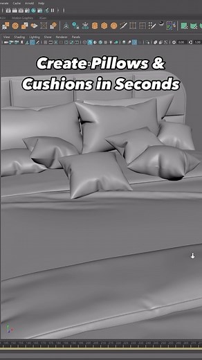 Zubin K | Tired of spending hours hand-sculpting cloth wrinkles? Here’s a quick way to create realistic pillows & cushions of any shape and size in... | Instagram