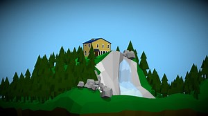 House near the waterfall - Download Free 3D model by Armen Gevorgyan (@armeniouz)