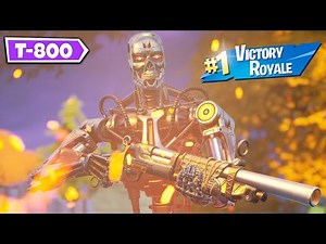 Victoria con la skin T800 Fortnite TERMINATOR