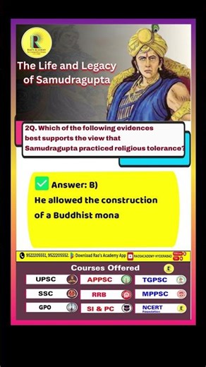 Samudragupta: The Napoleon of India | Gupta Dynasty@RAOSACADEMYHYD