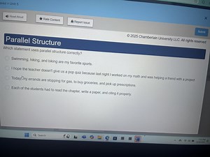 Which statement uses parallel structure correctly?  Swimming, h... | Filo