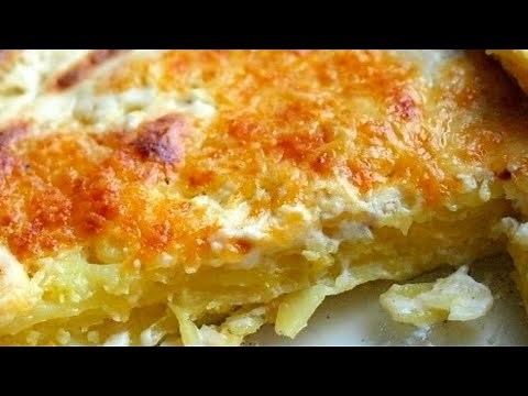 Potatos au gratin recipe - how to do potato casserole from raw potatoes with cream and cheese