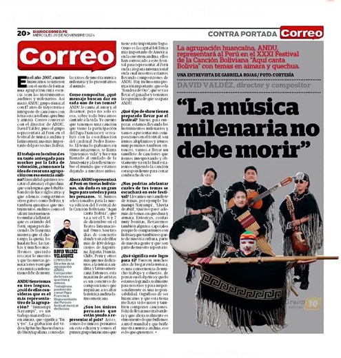 ANDU Representando al Perú 🇵🇪 en el Festival mas importante de la Música Latinoamericana