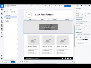 Create a Simple Website Wireframe with Moqups | Cajun Food Recipe Site