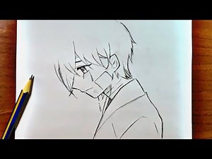 Sad anime drawing | how to draw sad anime boy step-by-step easy